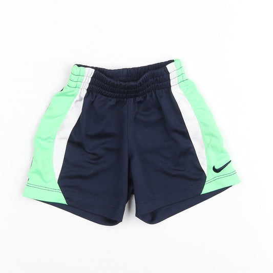 Nike Unisex Baby Blue Track Shorts 12 Months Elastic Waist