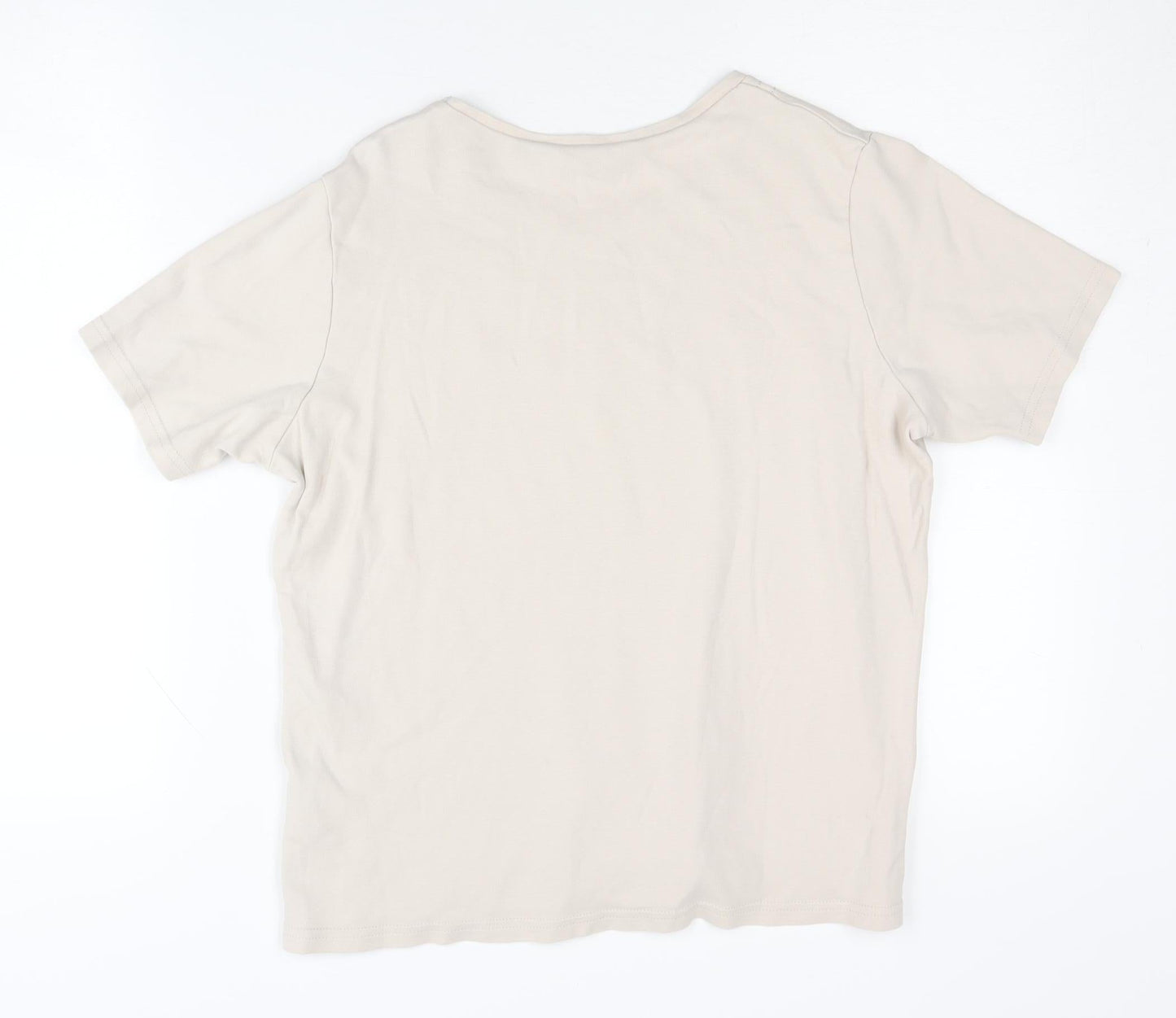 Honor Millburn Women's Beige Cotton T-Shirt M