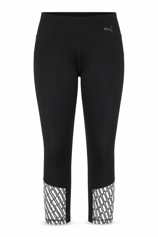 Front view of Puma Women's Black Cropped Leggings -, size S