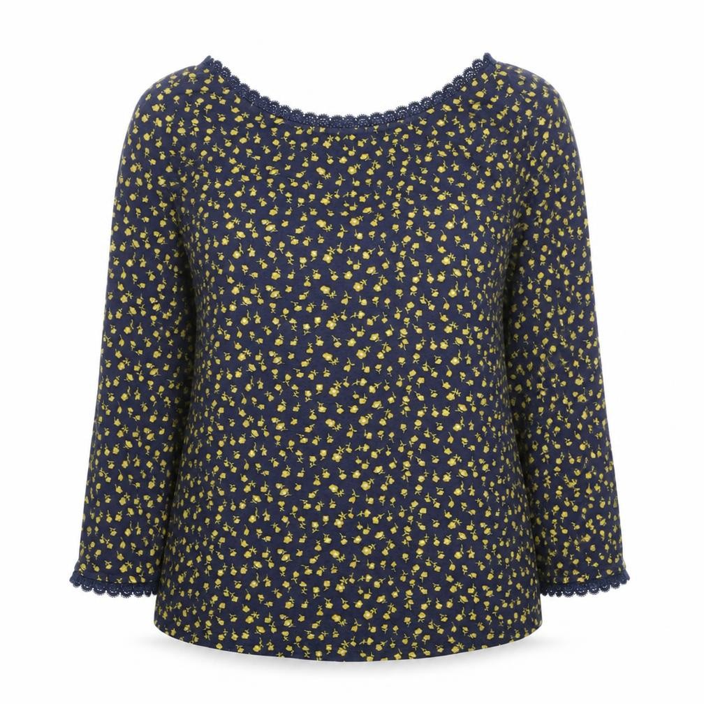 Womens UK Size 8 Boden Blue Cotton Blend Blouse
