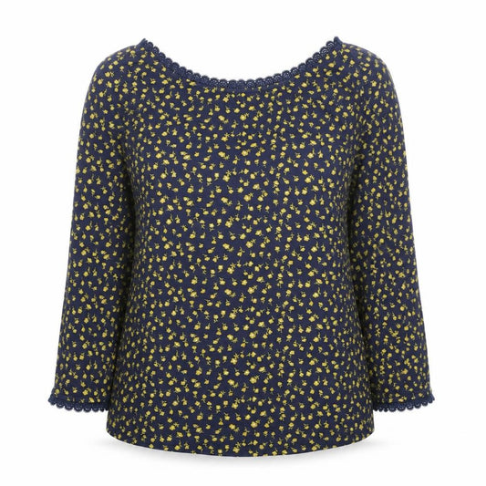 Womens UK Size 8 Boden Blue Cotton Blend Blouse