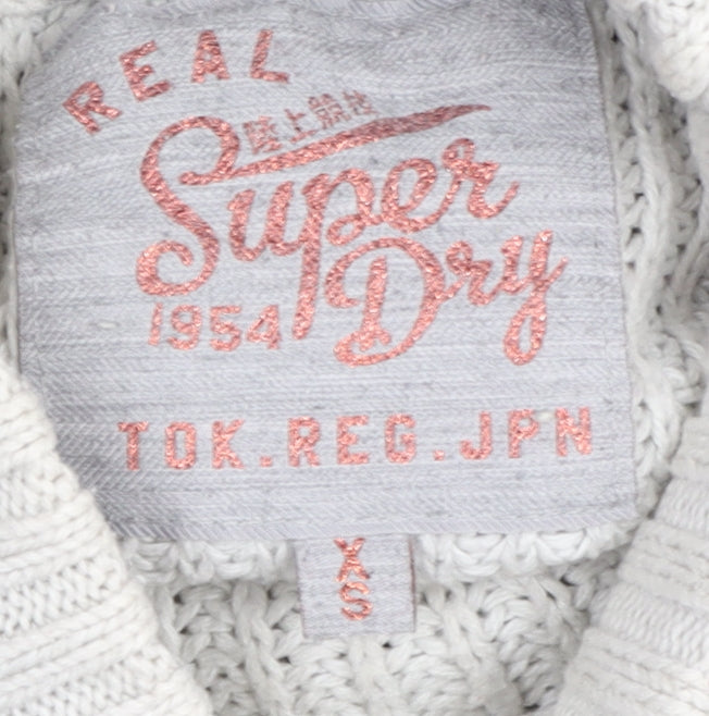 Superdry Women's Ivory High Neck Pullover Jumper XS