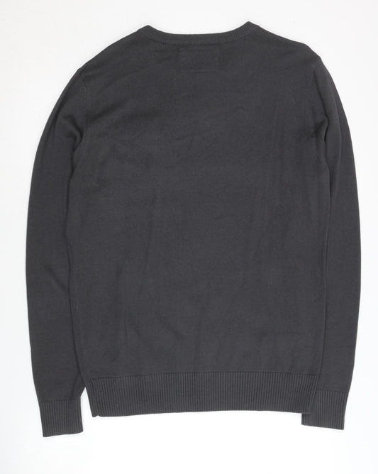 VOI Jeans Co. Men's Black Pullover Jumper, M, Casual