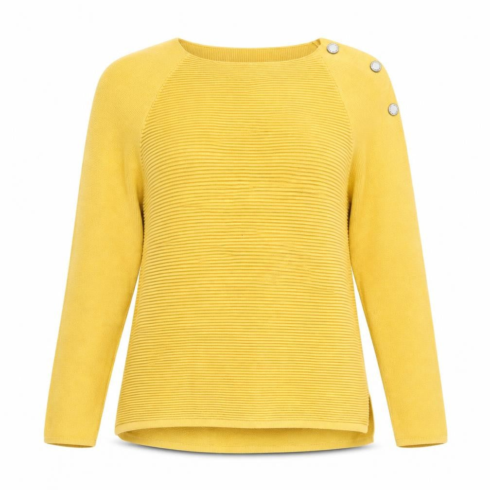 Front view of J by Jasper Conran Women's Yellow jumper, size 8