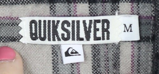 Quiksilver Unisex Multicoloured Plaid Button-Up Shirt M