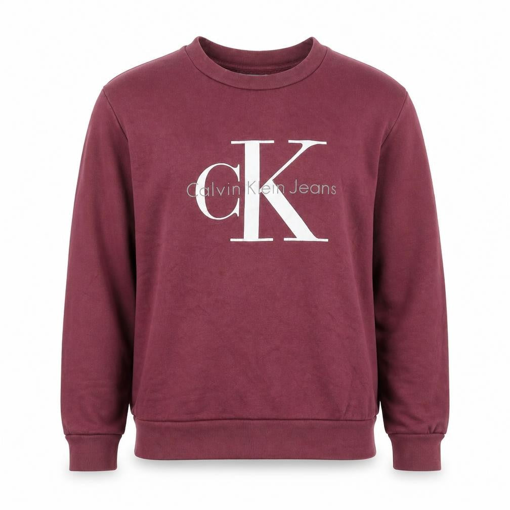 Mens UK M Regular Calvin Klein Red Pullover Sweatshirt