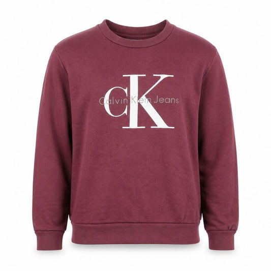 Mens UK M Regular Calvin Klein Red Pullover Sweatshirt