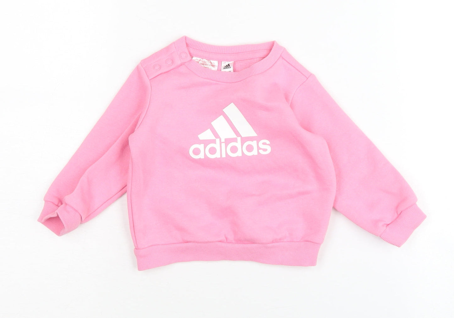 Adidas Unisex Baby Pink Pullover Jumper 3-6 Months