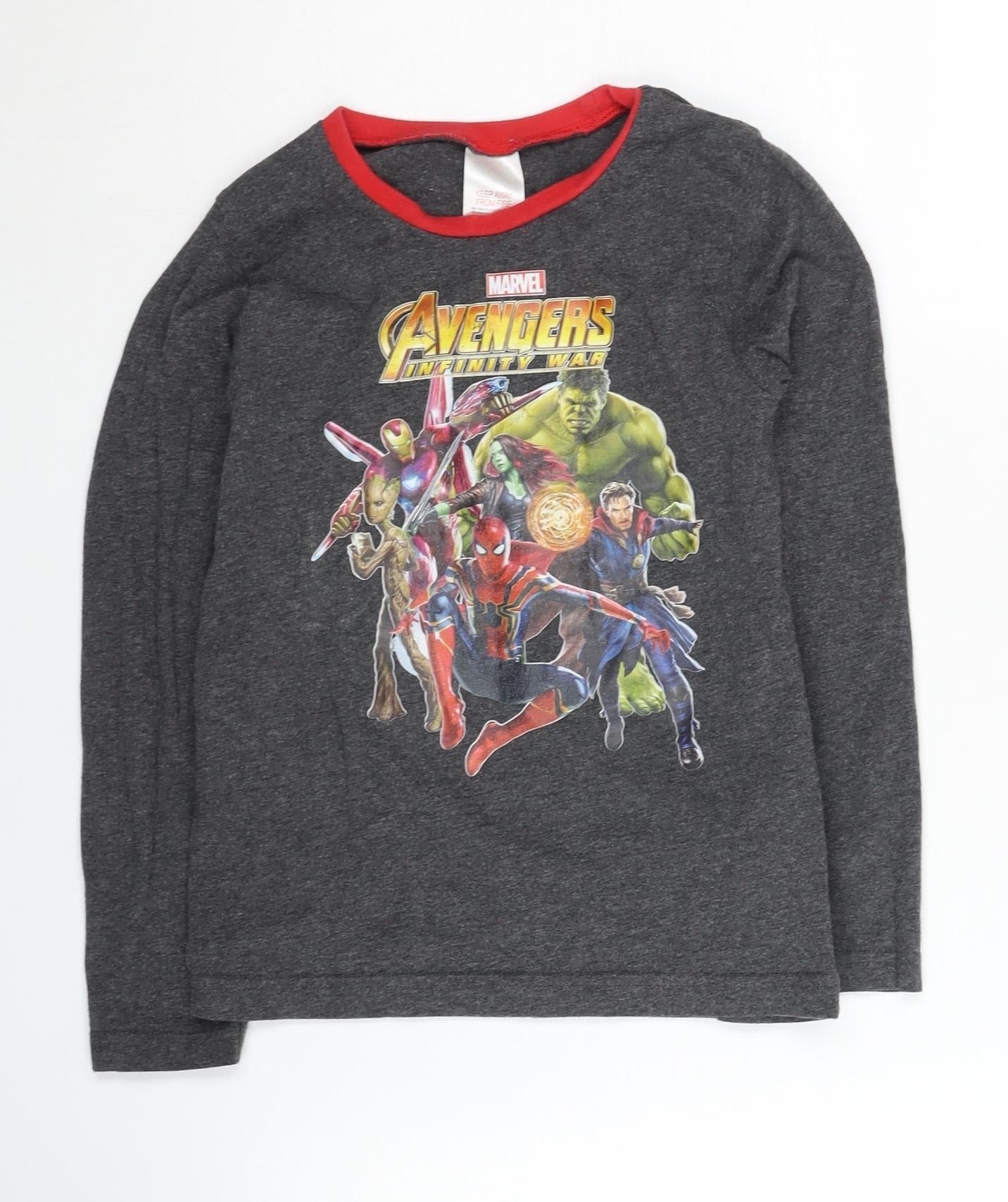 Avon Boys Grey Marvel Avengers T-Shirt 7-8 Years