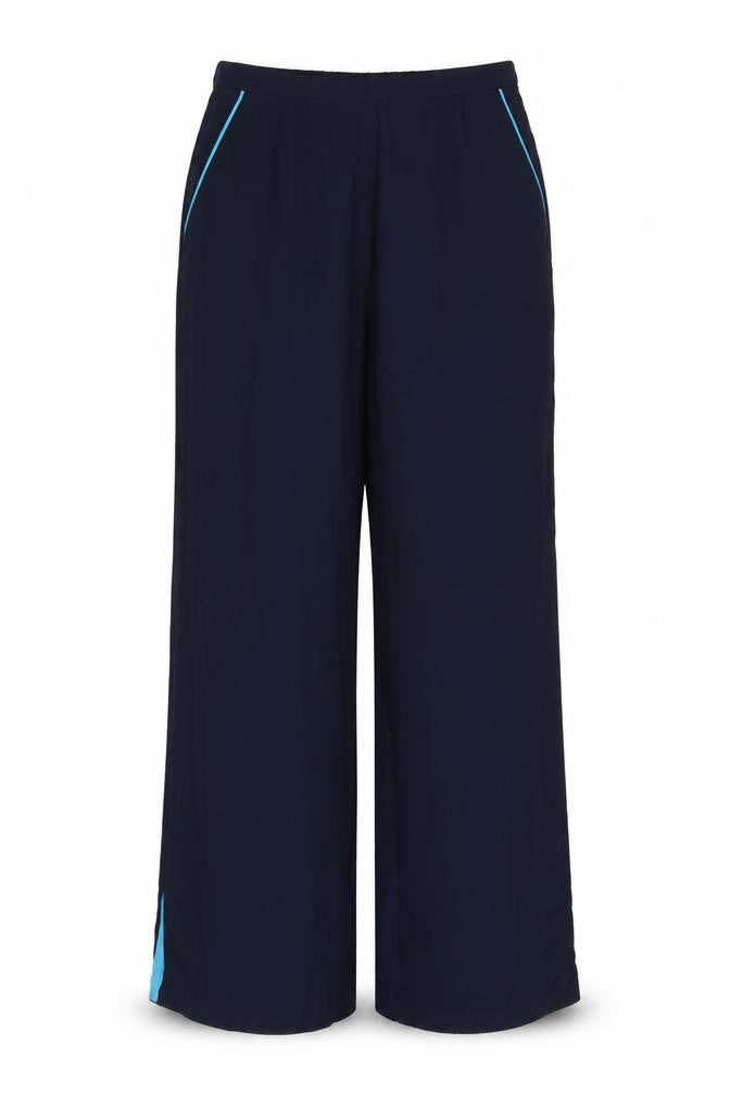 Jacques Vert Women's Blue Wide-Leg Trousers, Size 10