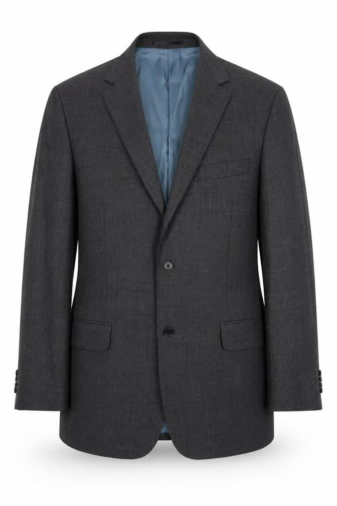 Mens 43 Chest Regular T.M.Lewin Grey Two-Button Blazer