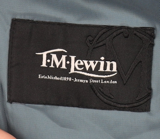 T.M. Lewin Men's Grey Wool Blazer Jacket 43R