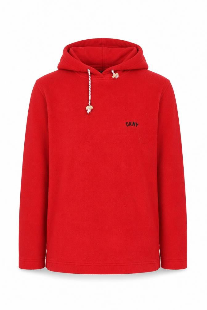 Mens UK S Regular DKNY Red Pullover Hoodie
