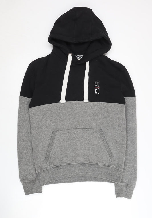 SoulCal & Co Men's Black Grey Pullover Hoodie S