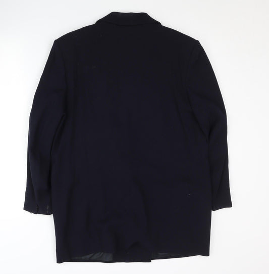 Alexon Women's Black Wool Blazer Size 12, Double-Breasted