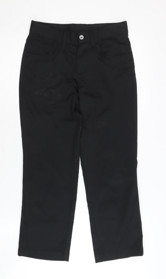 Puma Boys Black Trousers Size 9-10 Years Polyester