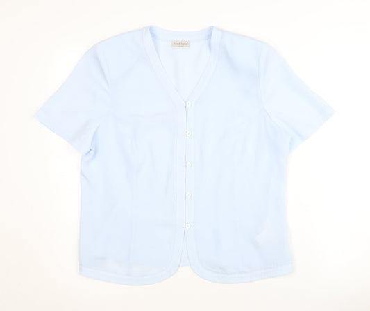Eastex Women's Blue Short Sleeve Classic Blouse Size 14