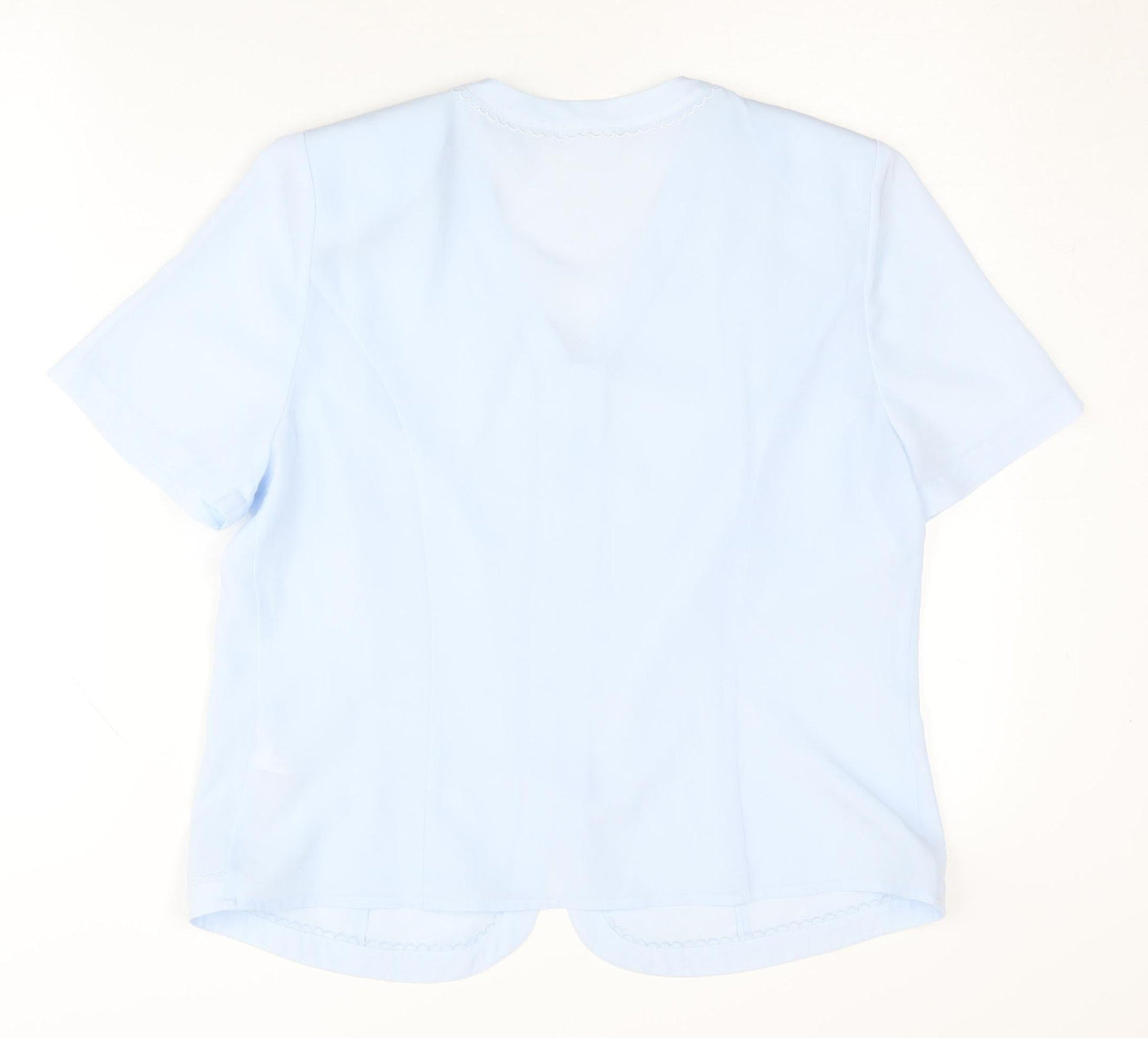 Eastex Women's Blue Short Sleeve Classic Blouse Size 14