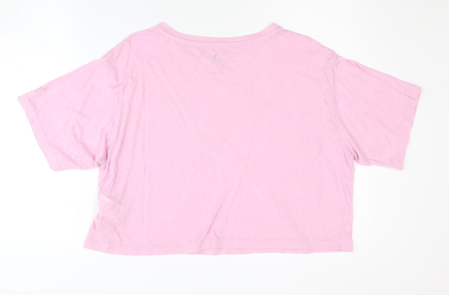 Puma Women's Pink Basic T-Shirt, Short Sleeve, Size S