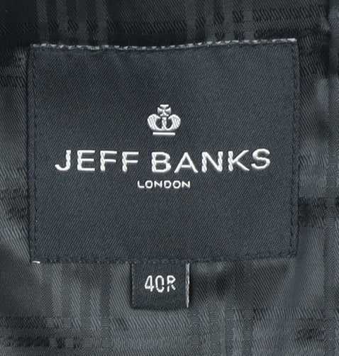 Jeff Banks Men's Grey Single-Breasted Blazer 40R