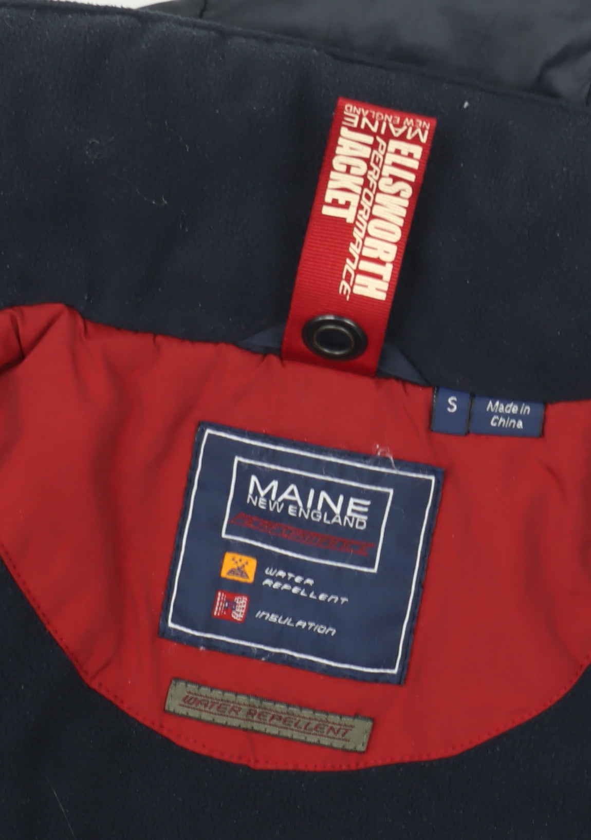 Maine New England Men's Blue Hooded Parka Jacket Size S
