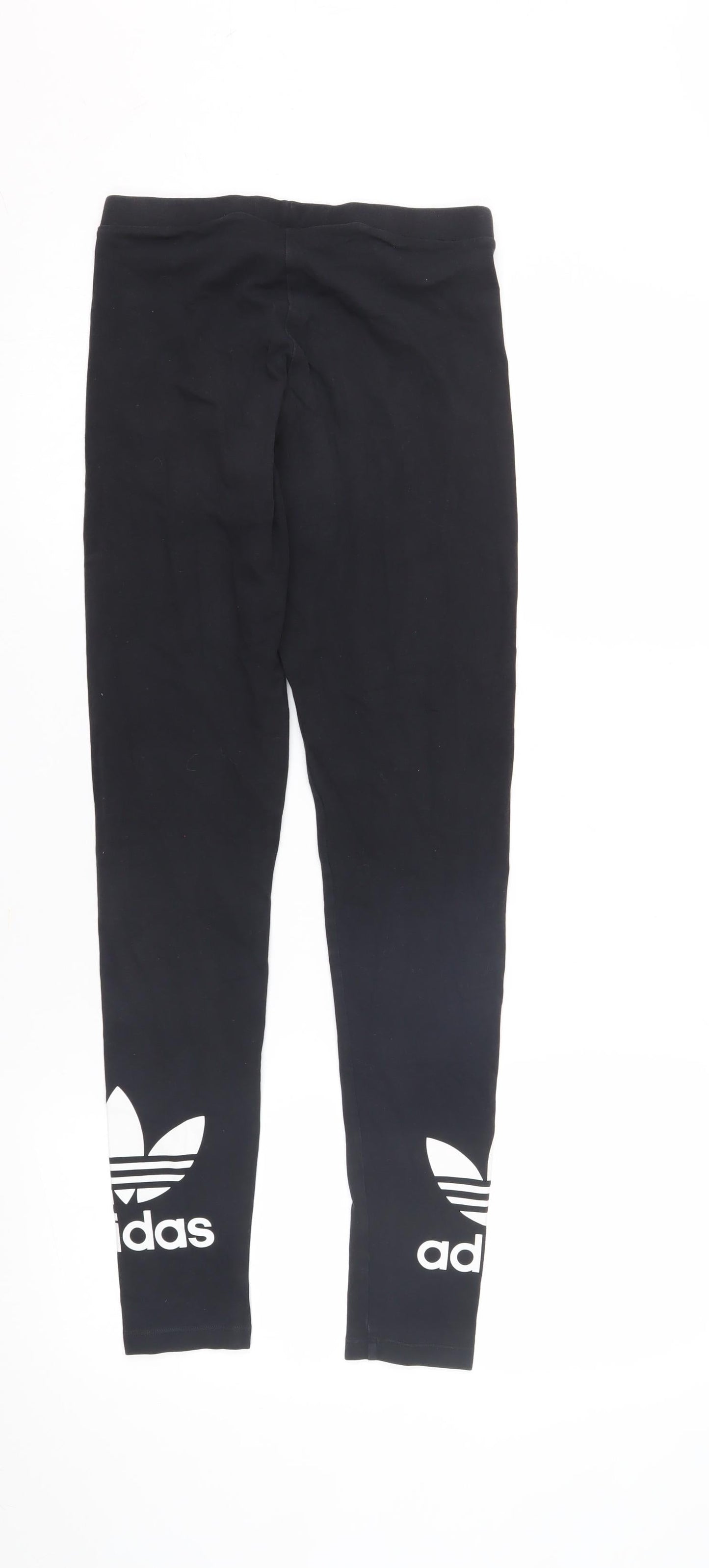 Adidas Girls Black Leggings XS Slim Fit Activewear