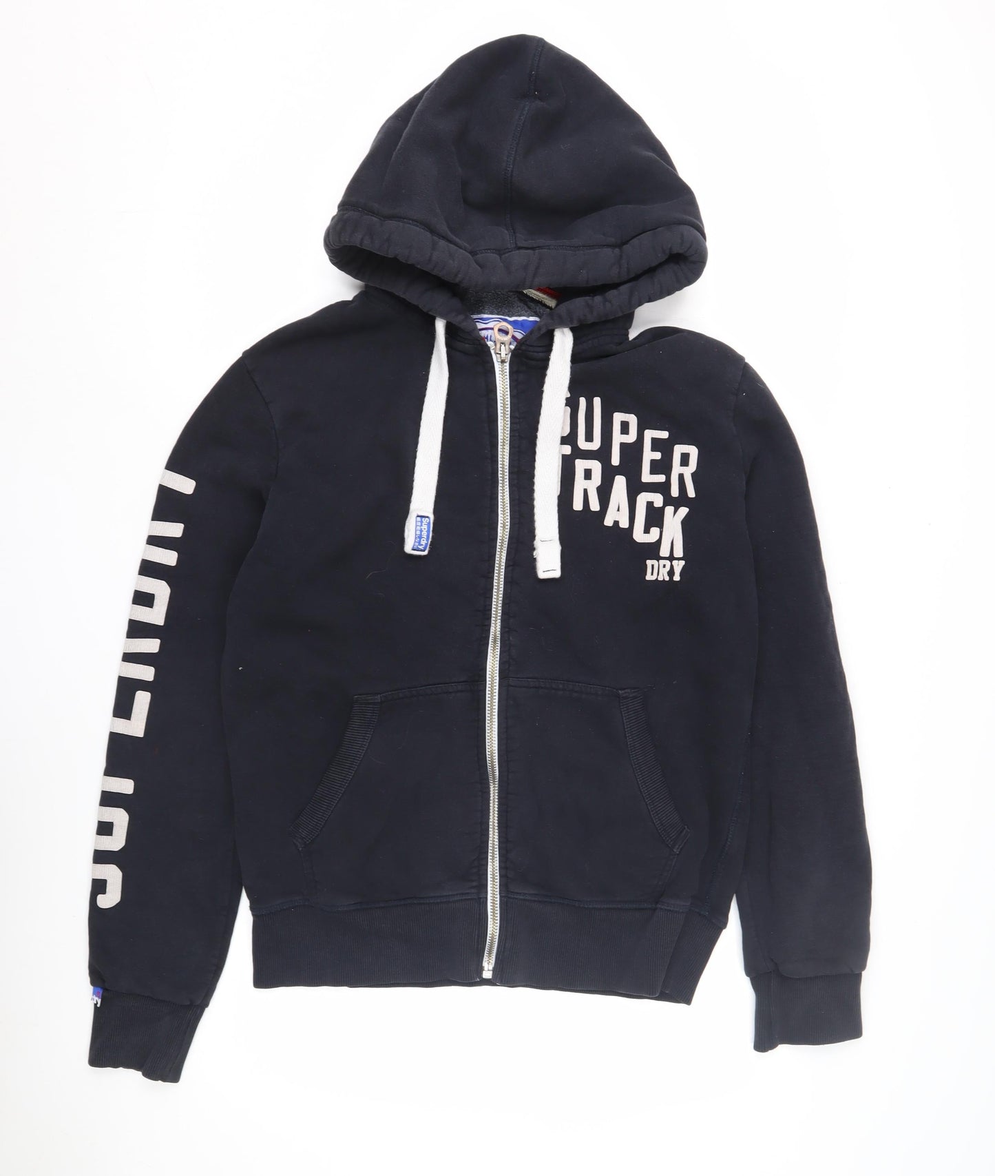 Superdry Men's Black Hoodie M Full Zip Graphic Print