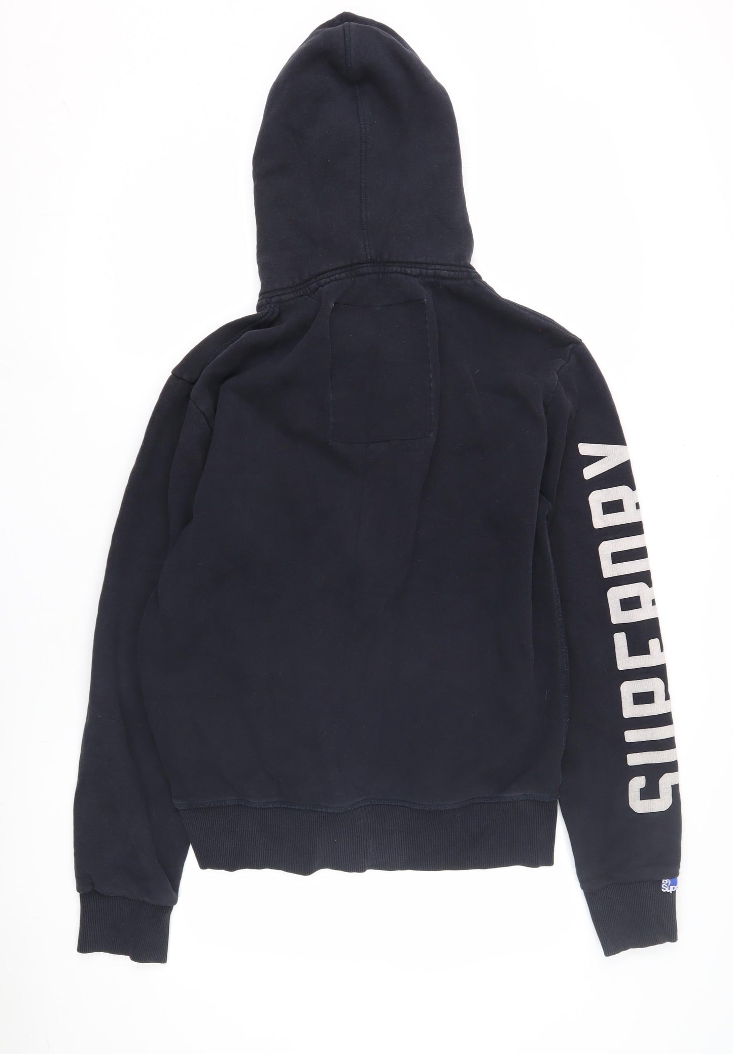 Superdry Men's Black Hoodie M Full Zip Graphic Print