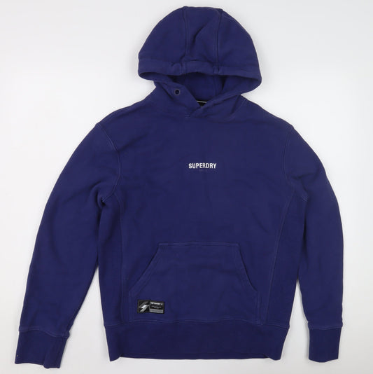 Superdry Men's Blue XS Pullover Hoodie with Logo