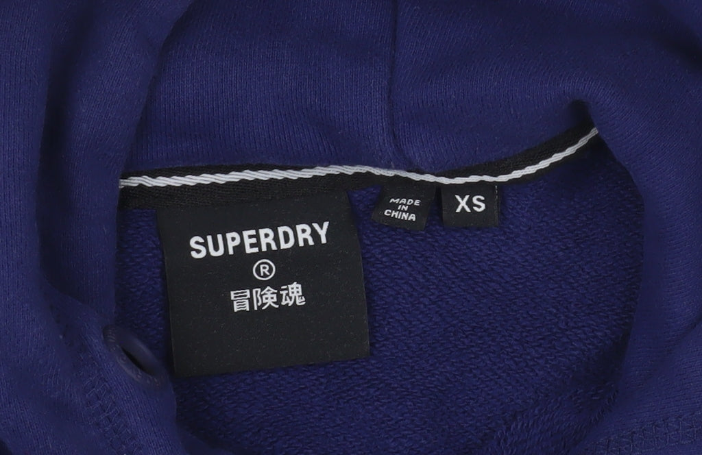 Superdry Men's Blue XS Pullover Hoodie with Logo