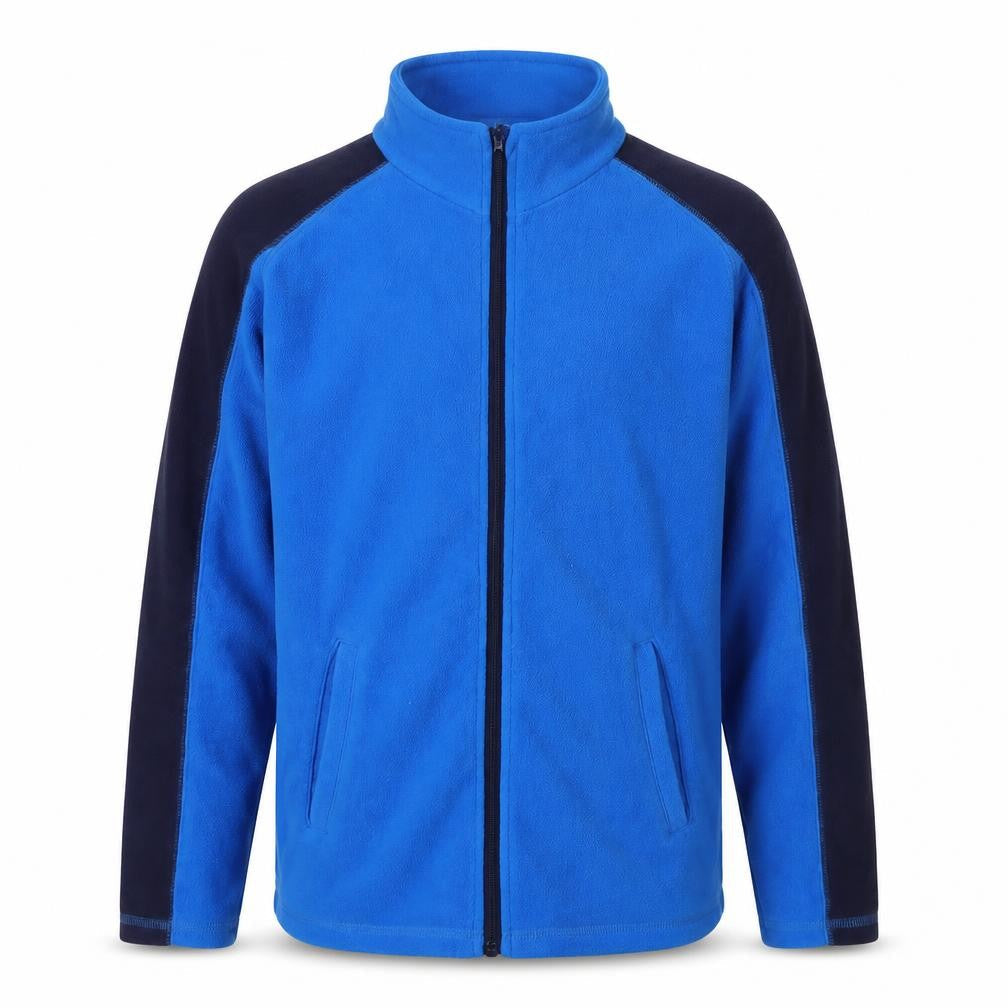 Front view of Mountain Warehouse boys’' blue fleece track jacket 13 years
