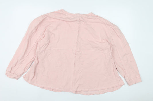JD Williams Women's Pink Crew Neck Long Sleeve Top 14