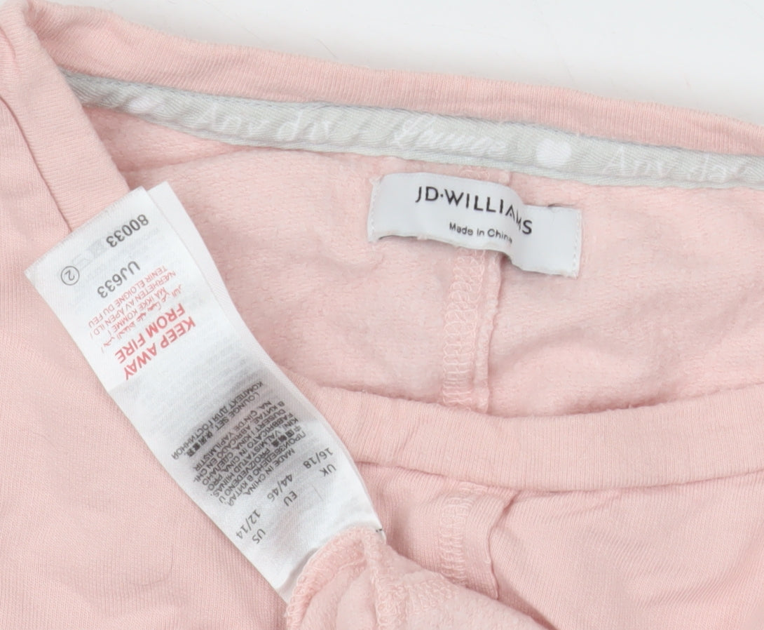JD Williams Women's Pink Crew Neck Long Sleeve Top 14