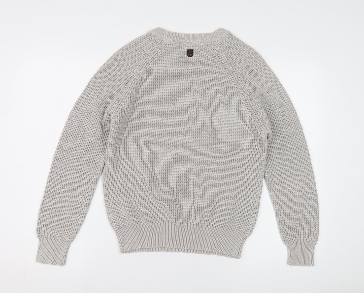 Duck and Cover Men's Grey XL Chunky-Knit Pullover