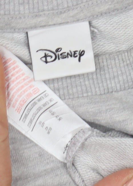 Disney Unisex Grey Mickey Long Sleeve T-Shirt Size 14