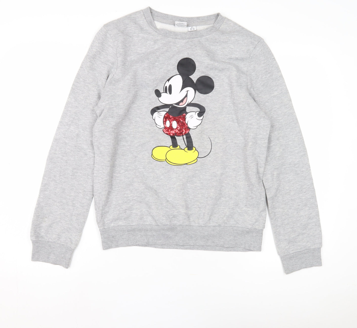 Disney Women's XS Grey Mickey Mouse Pullover Sweatshirt