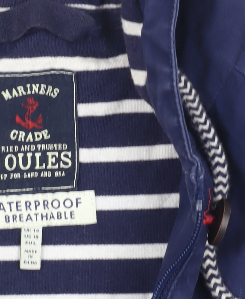 Joules Women's Blue Waterproof Jacket Size 12