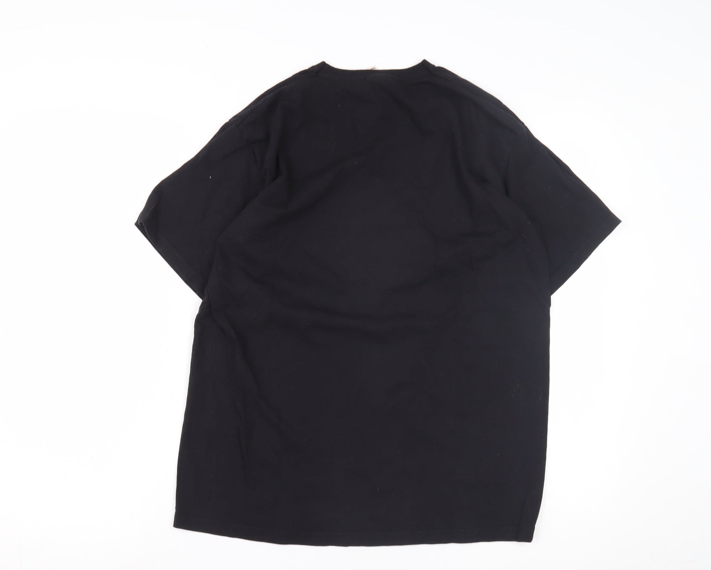 Cartoon Bear Black T-Shirt for Teens Size 14