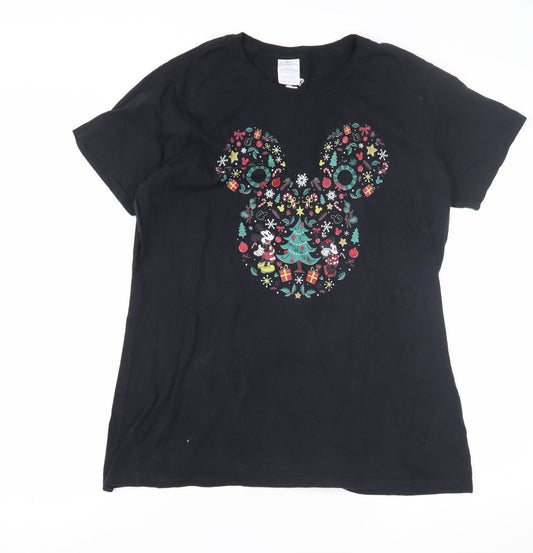 Port & Company Women's Black Christmas Disney T-Shirt