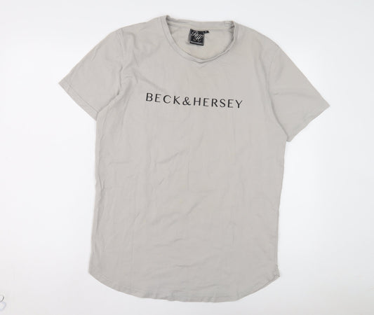Beck & Hersey Men's Grey Cotton T-Shirt XL Short Sleeve