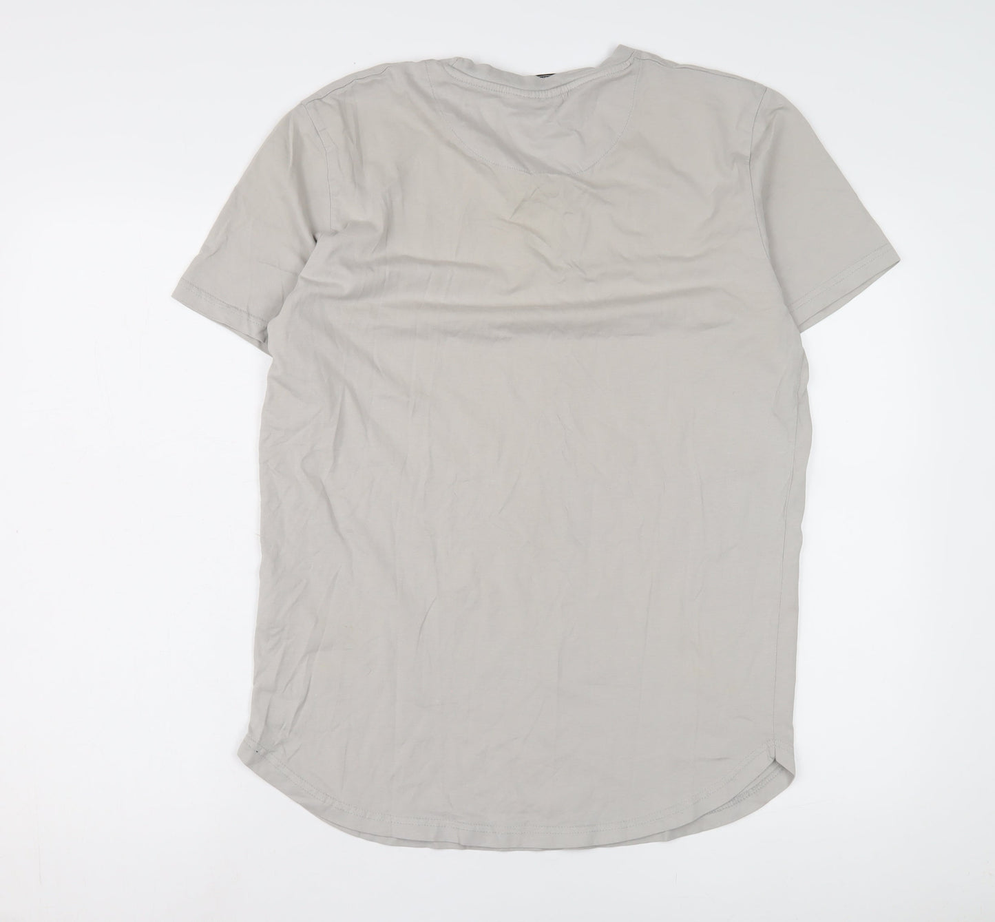 Beck & Hersey Men's Grey Cotton T-Shirt XL Short Sleeve