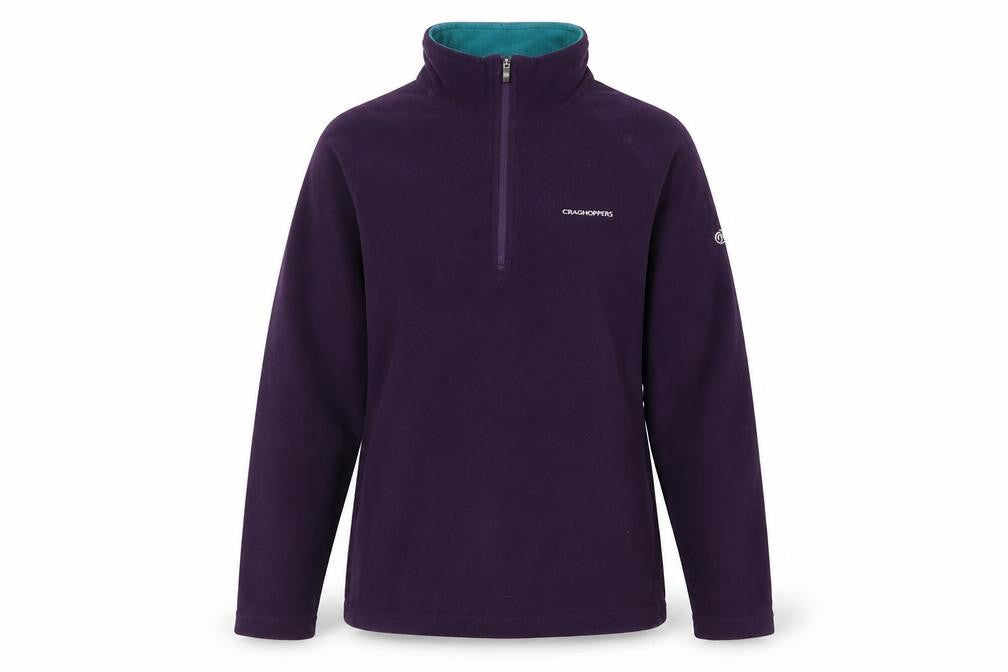Womens UK 8 Regular Craghoppers Purple Full Zip Sweatshirt