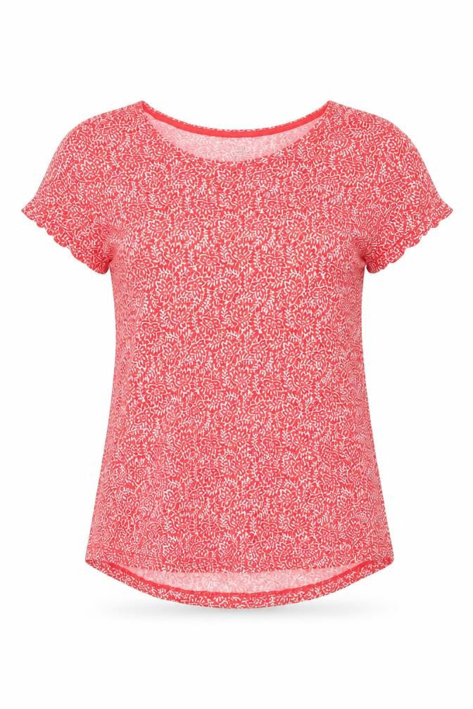 Womens UK Size S Gap Red Viscose T-Shirt