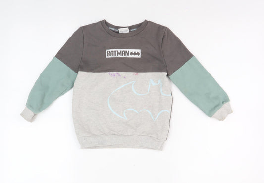 George Boys Grey Batman Sweatshirt 4-5 Years Pullover