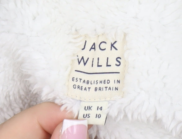 Jack Wills Women's Grey Full Zip Hoodie Size 14