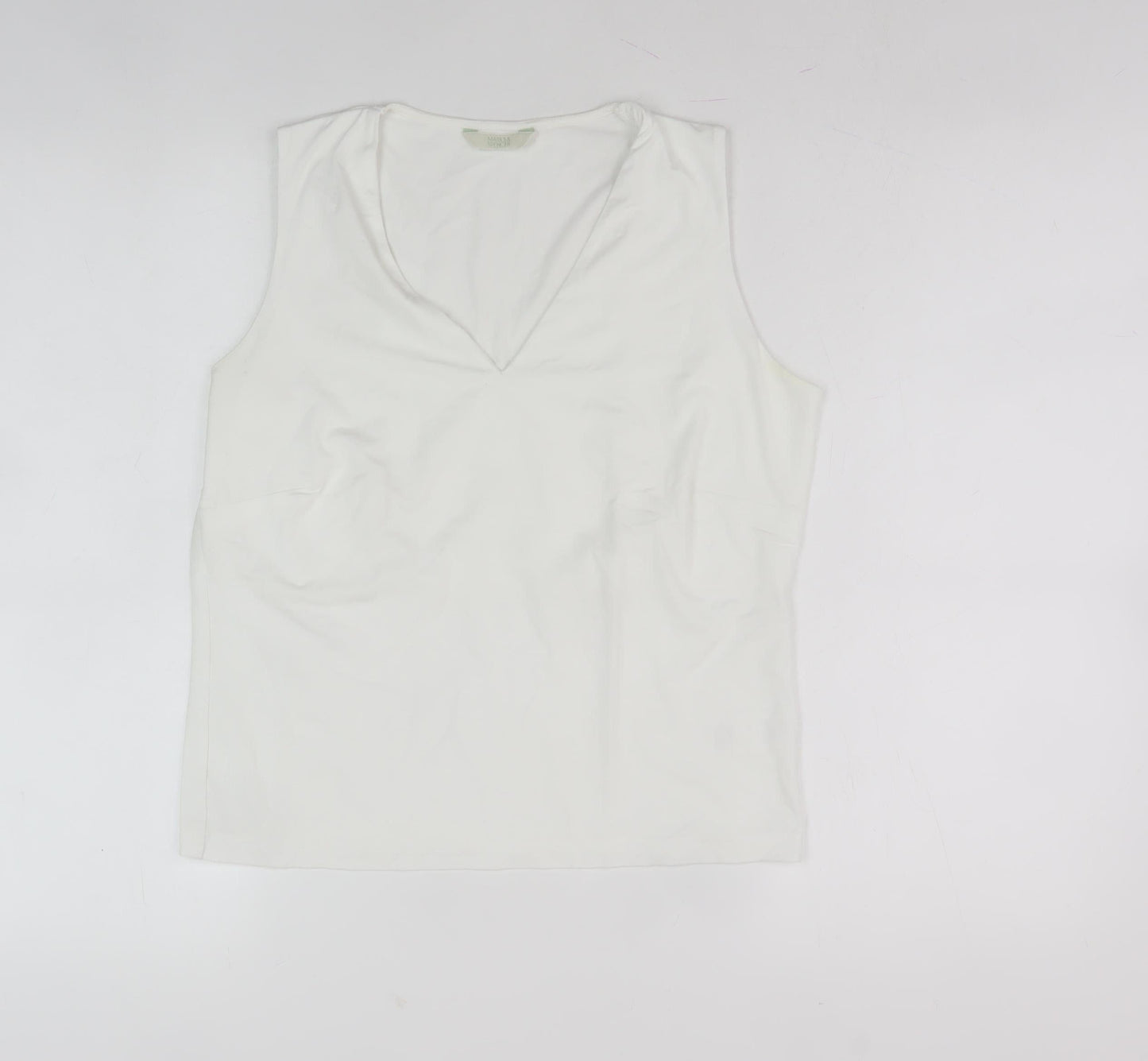Marks and Spencer Women's White Tank Top Size 12