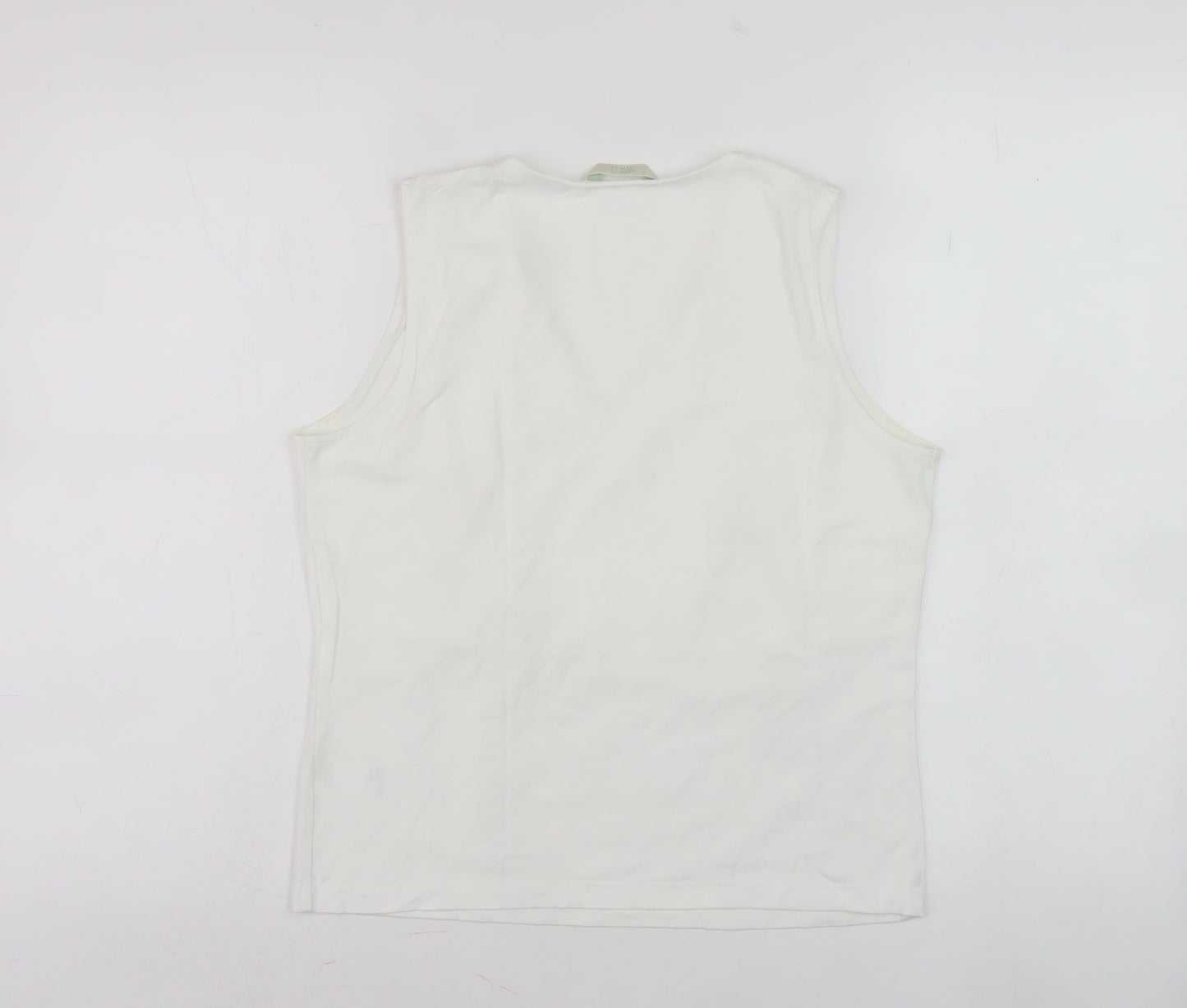 Marks and Spencer Women's White Tank Top Size 12
