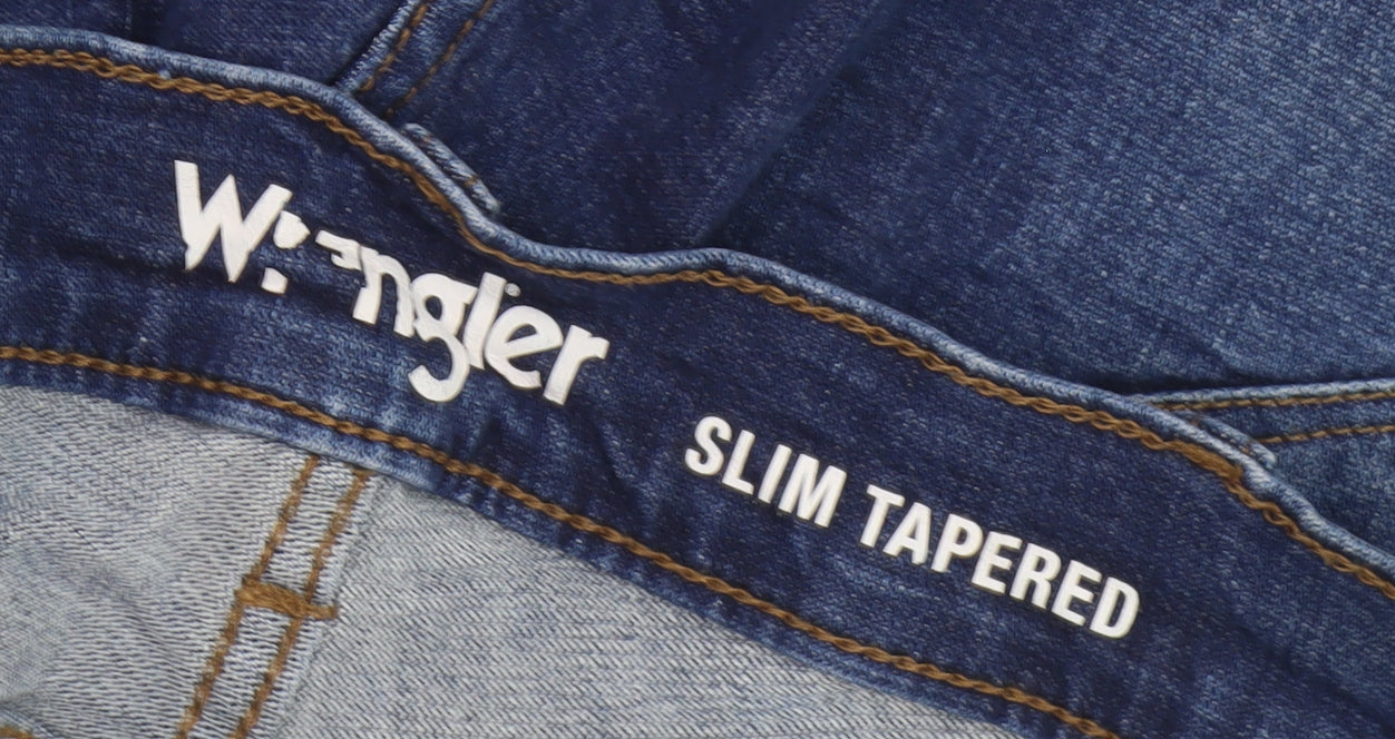 Wrangler Men's Blue Slim Tapered Jeans Size 39