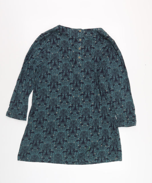 Weird Fish Women's Blue 3/4 Sleeve Dress