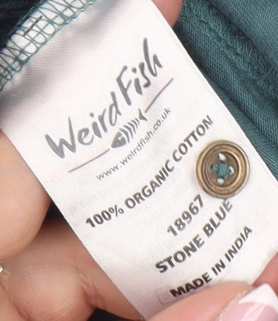 Weird Fish Women's Blue 3/4 Sleeve Dress